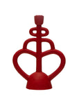 Matte Red Decorative Candle Holders