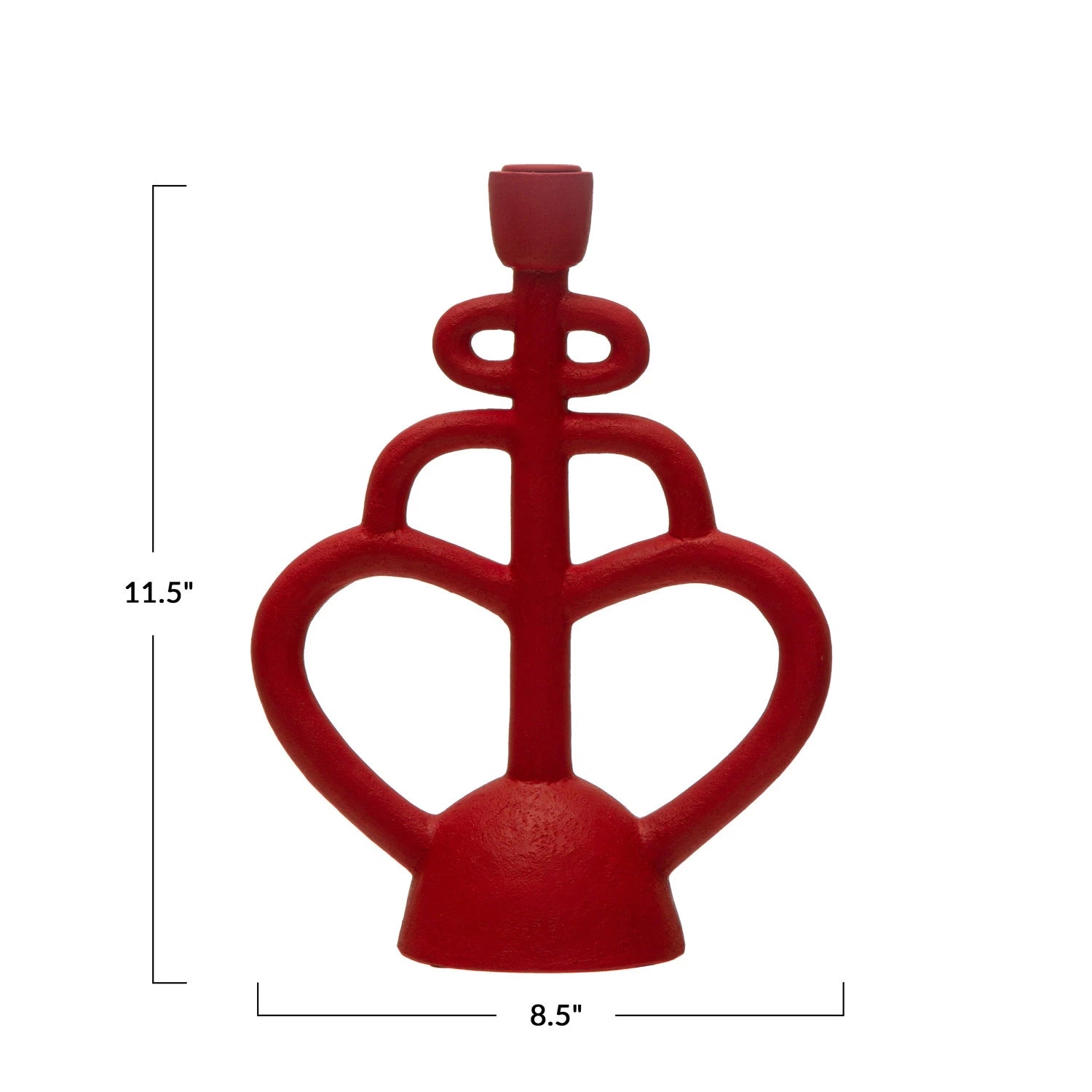 Matte Red Decorative Candle Holders