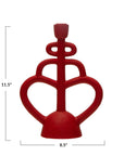 Matte Red Decorative Candle Holders