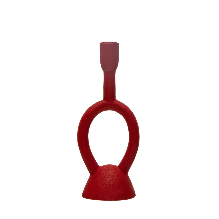 Matte Red Taper Holder