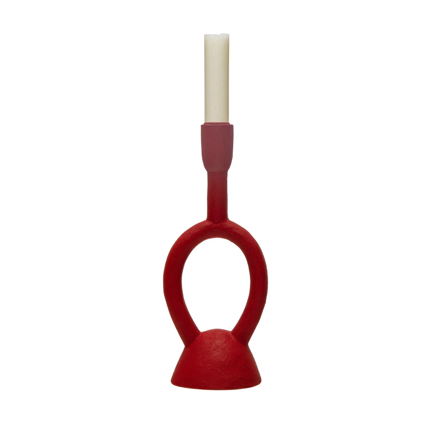Matte Red Taper Holder