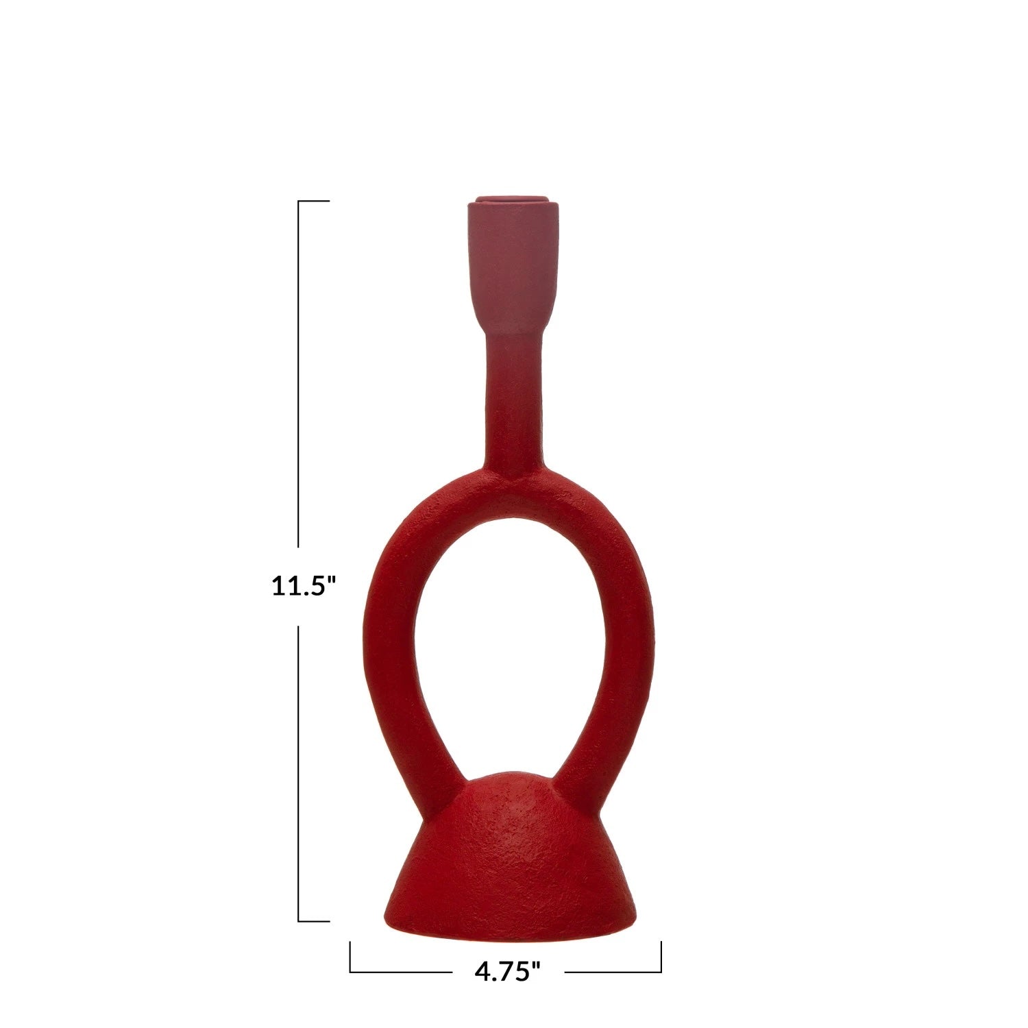 Matte Red Taper Holder