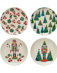Holiday Tree and Nutcracker Salad Plates