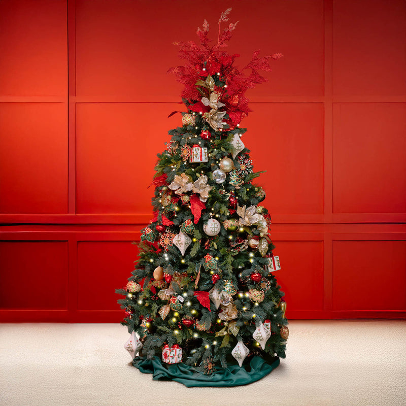 Christmas tree themes - red and gold christmas decorations