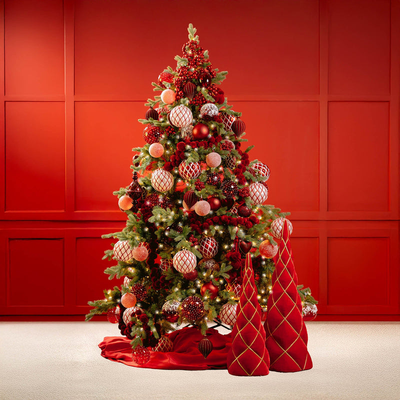 christmas tree themes - red christmas decorations
