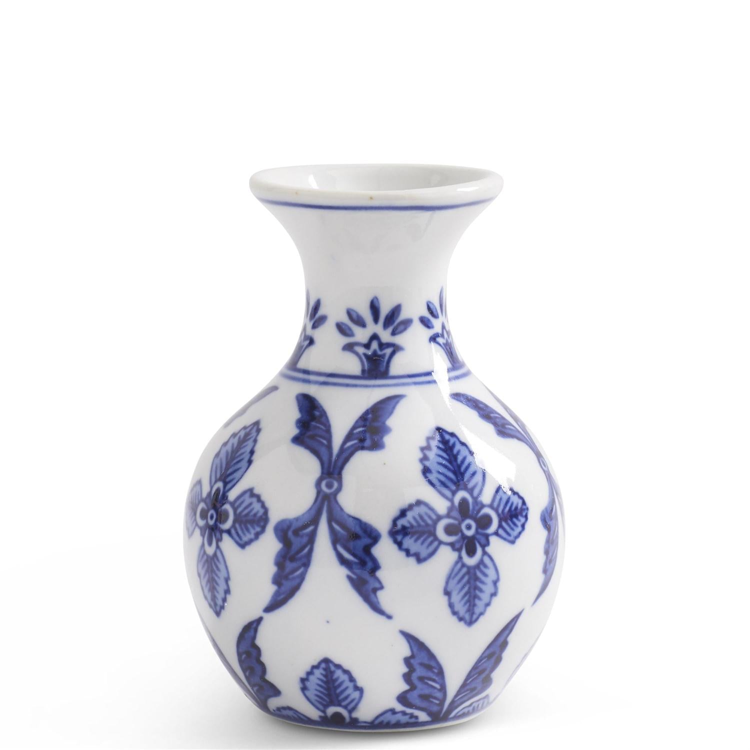 Delft-Inspired Porcelain Bud Vases