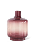 Burgundy Ombre Transparent Glass Vases