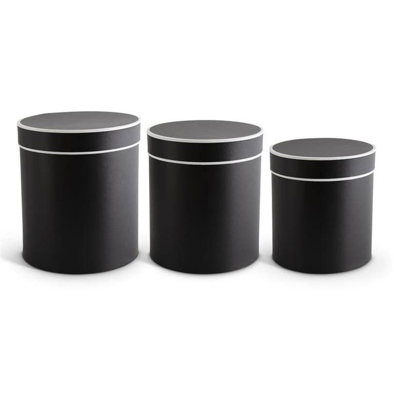 Tall Black and White Nesting Boxes