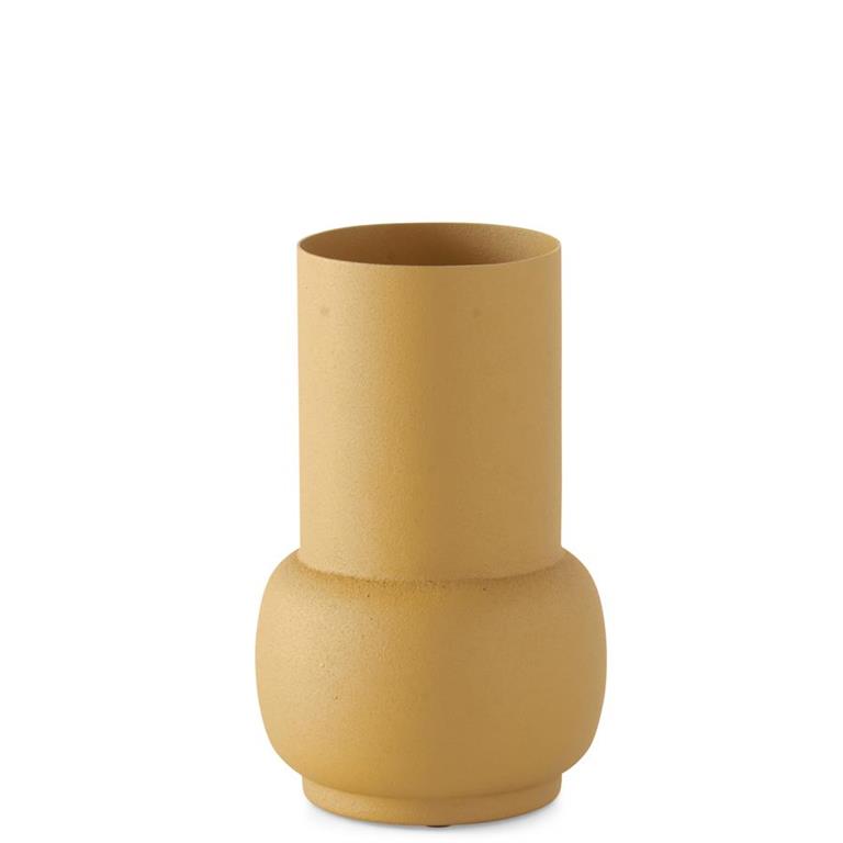 Caramel-Colored Metal Vase Set