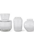 Clear Glass Vases With Etched Wheat