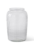 Clear Glass Vases With Etched Wheat