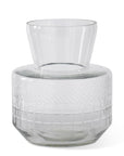 Clear Glass Vases With Etched Wheat