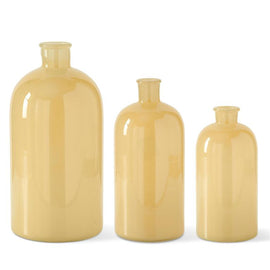 Golden Yellow Glass Bottle Set Large