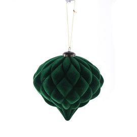 Forest Green Velvet Diamond Ornament