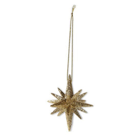 Gold Glitter Bursting Star Ornament