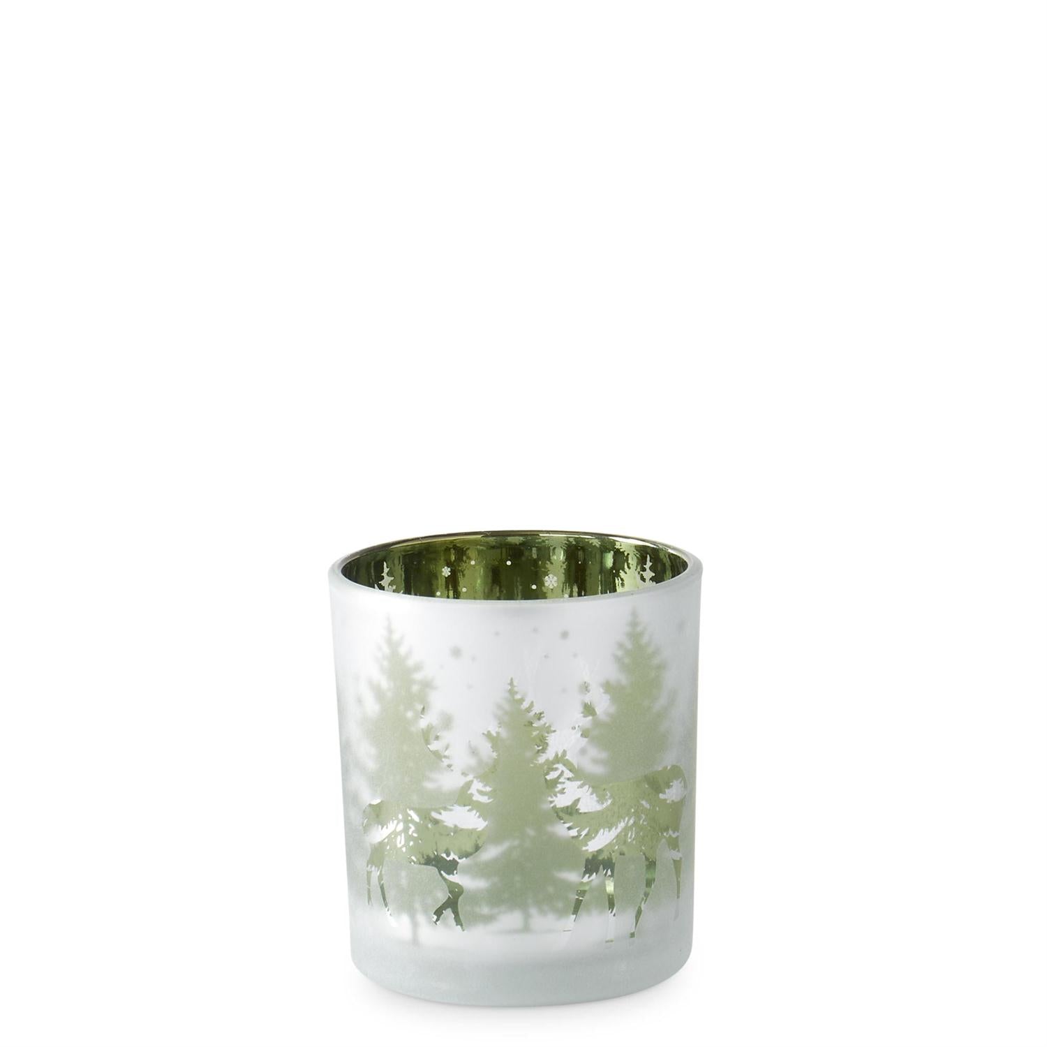 Frosted-Tree Votive Candle Holder