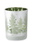 Frosted-Tree Votive Candle Holder