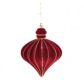 Flocked Red Velvet Ornament