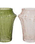 Short Ribboned Glass Vases