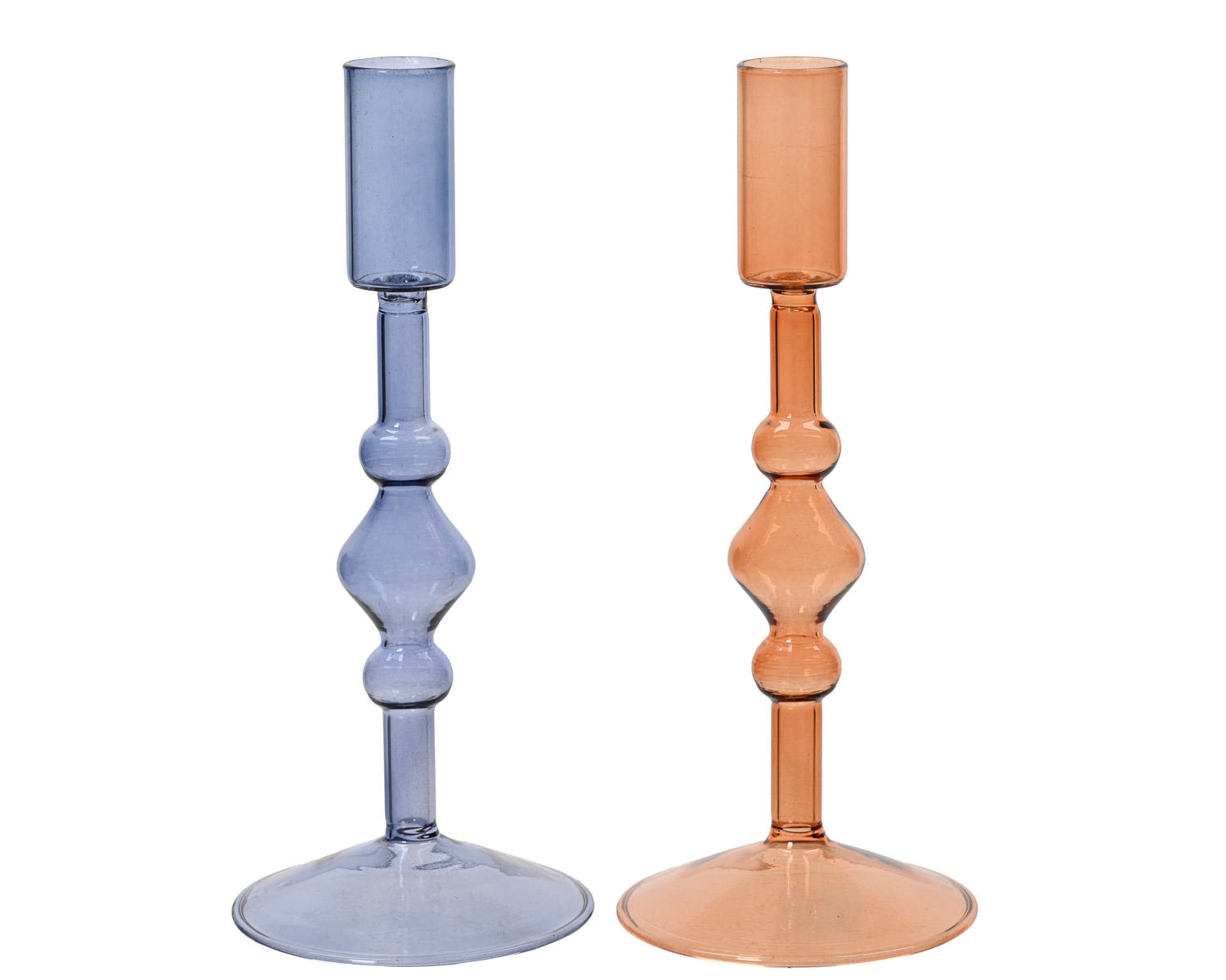 Tall Glass Taper Candle Holder