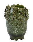 Ceramic Green Leaf Vase