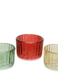 Short Tea Light Holders in Holiday Colors