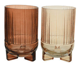 Monochromatic Amber Glass Vases