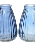 Blue Glass Bouquet Vases