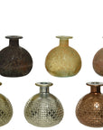 Embossed and Etched-Glass Vases