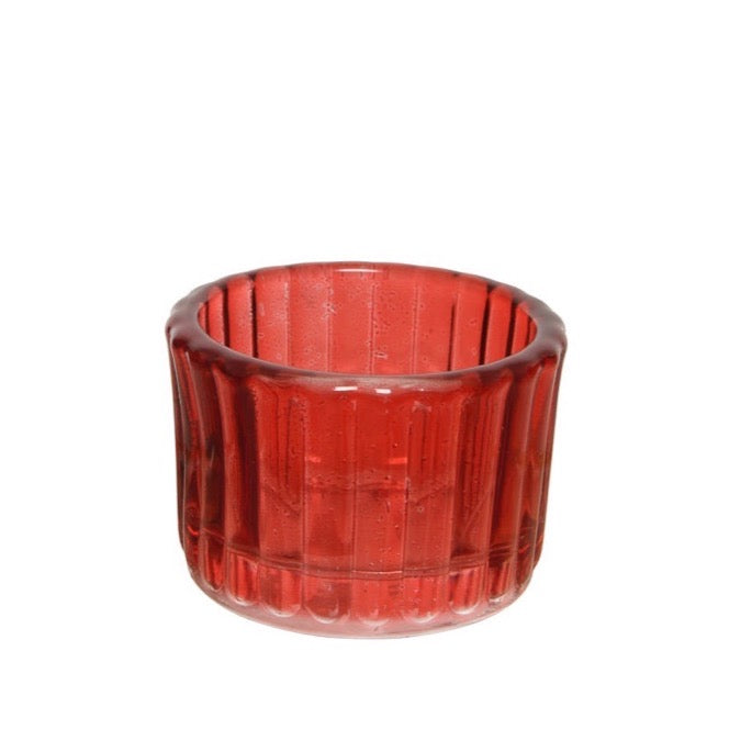 Short Tea Light Holders in Holiday Colors