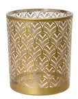 Art Deco Gold Metal Tea Light Holder
