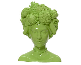 Lady in Green Vase 13.9"H