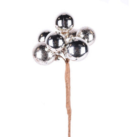 Silver and Champagne Cluster Ball Pick