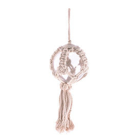 Macrame Glass Ball Ornament
