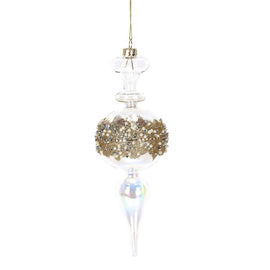 Glittering Glass Pearl Finial Ornament