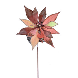 Russet Metallic Poinsettia Stem