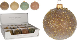 Muted Colors Glass Ornament Set