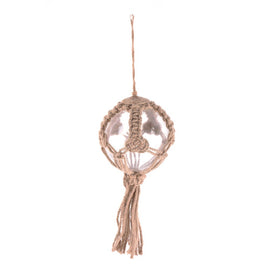 Macrame Glass Ball Ornament