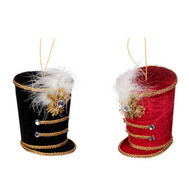 Velvet Nutcracker Hat Ornament