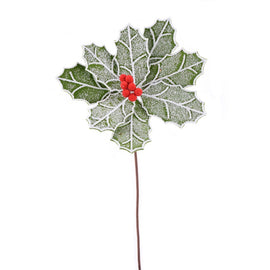 Frosted Poinsettia Pick