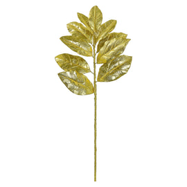 Metallic Fabric Magnolia Leaf