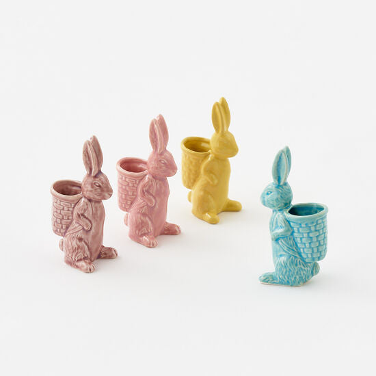 Embossed Easter Bunny with Basket Decoration