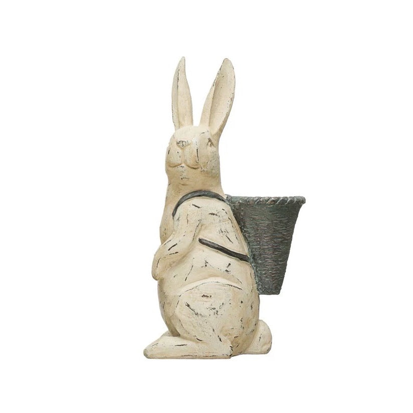 Bunnies with Baskets Figurines