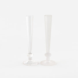 Glass Frosted Bud Vase