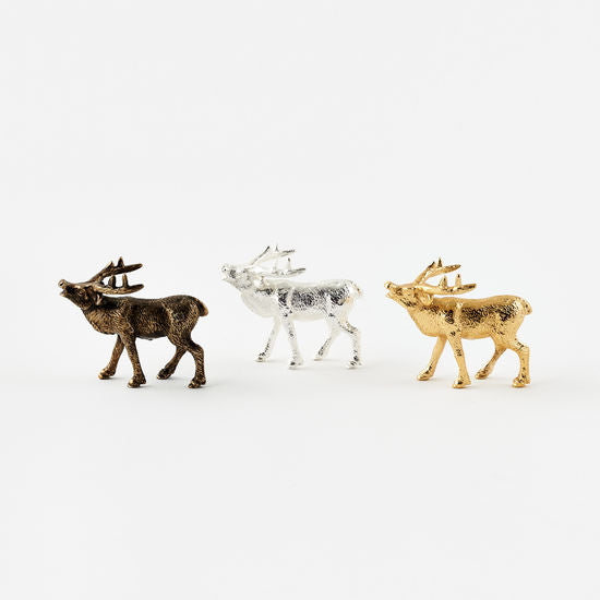 Metallic Reindeer Figurines