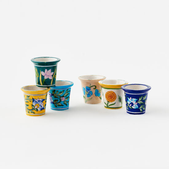 Miniature Hand-Painted Flower Pots