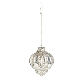 Regal Beaded Elizabethian Mercury Glass Ornament