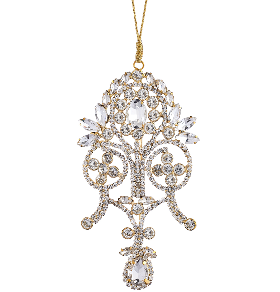 Opulent Jeweled Drop Ornament