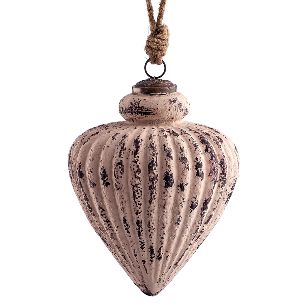 Distressed-Design Pink Ornaments