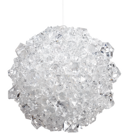 Iced Ball Ornament 3"